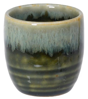 Sake Cup White/Green 4.5x4.5cm 50ml