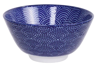 Nippon Blue Rice Bowl Dots 12x6.4cm 300ml