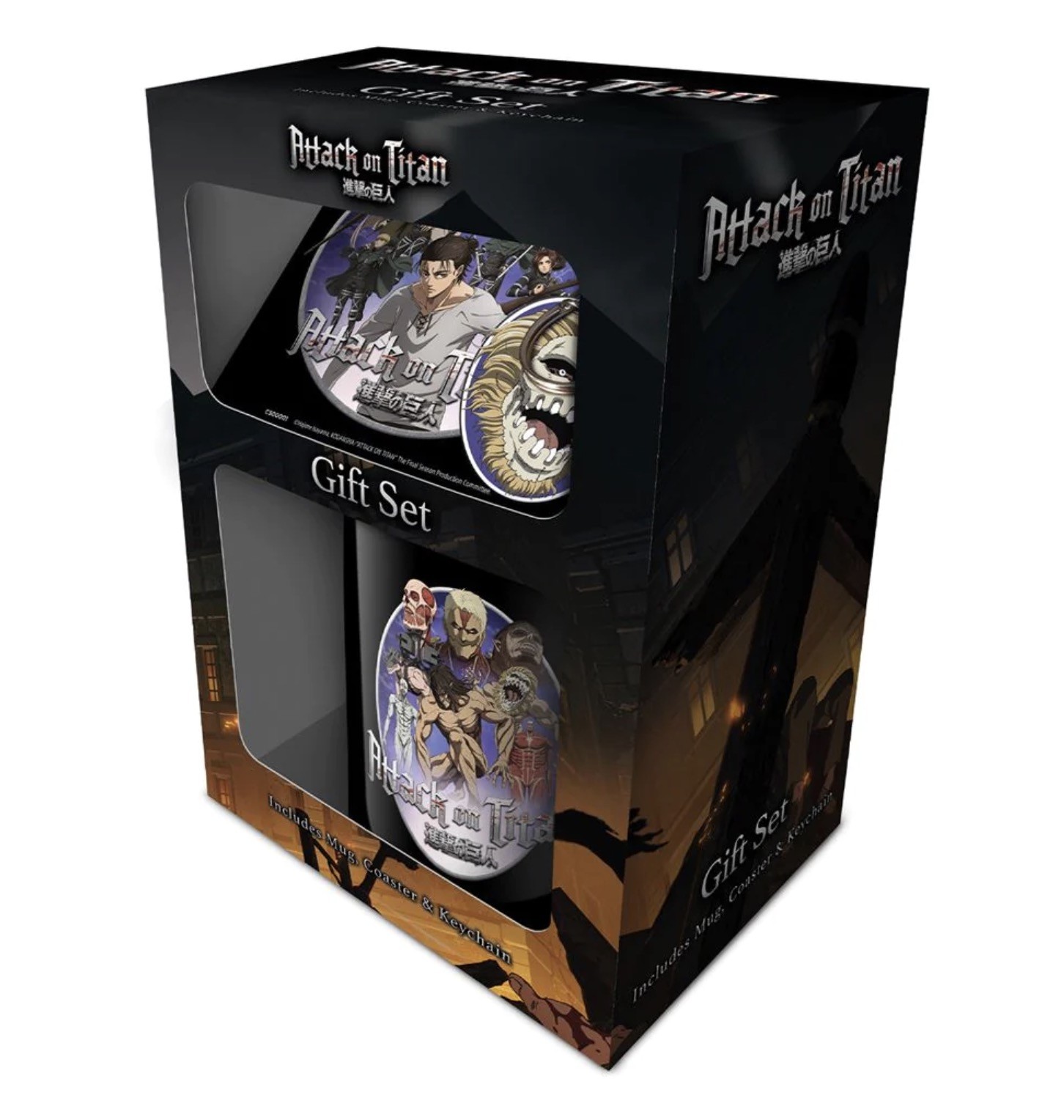 Attack On Titan - Mug + Coaster + Keychain Gift Set - Season 4