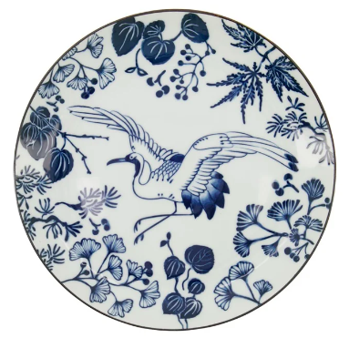 Flora Japonica Plate Crane 25.7x3cm