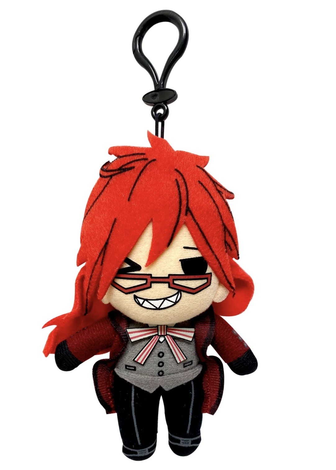 Black Butler - Grell Sublimation Plush 3" H