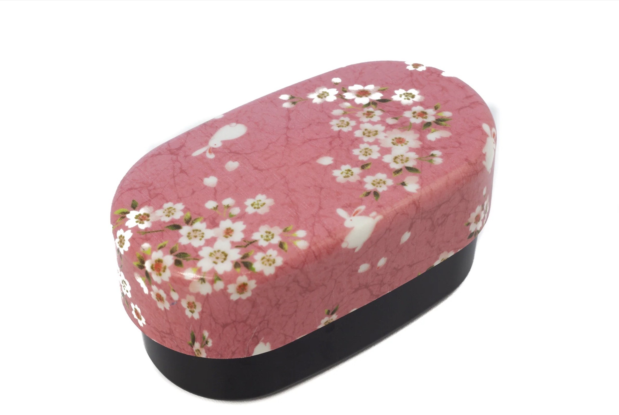Hakoya Sakura Rabbit Oval Bento Box 830ml Pink