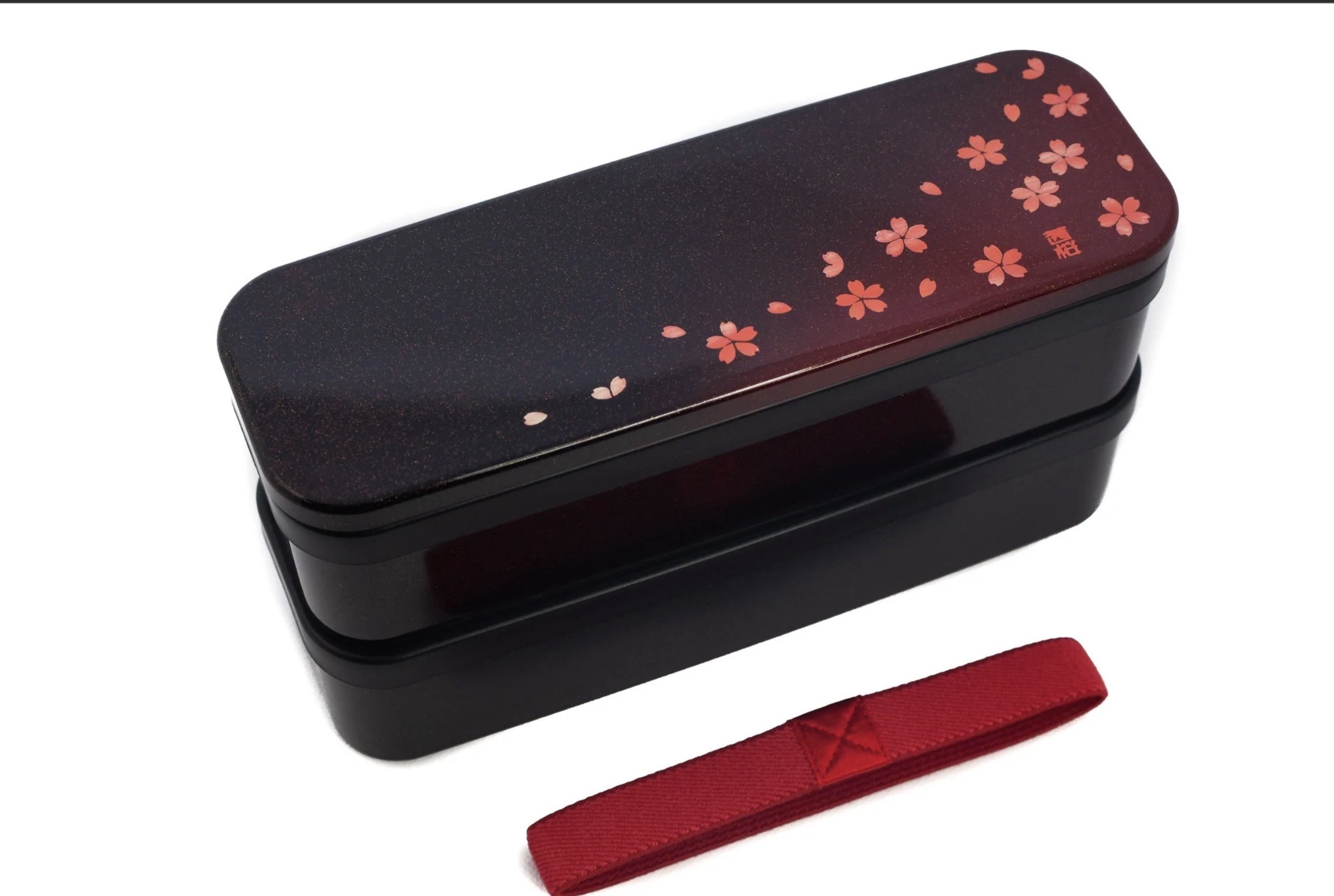 Hakoya Sakura Petals Two Tier Slim Bento Box