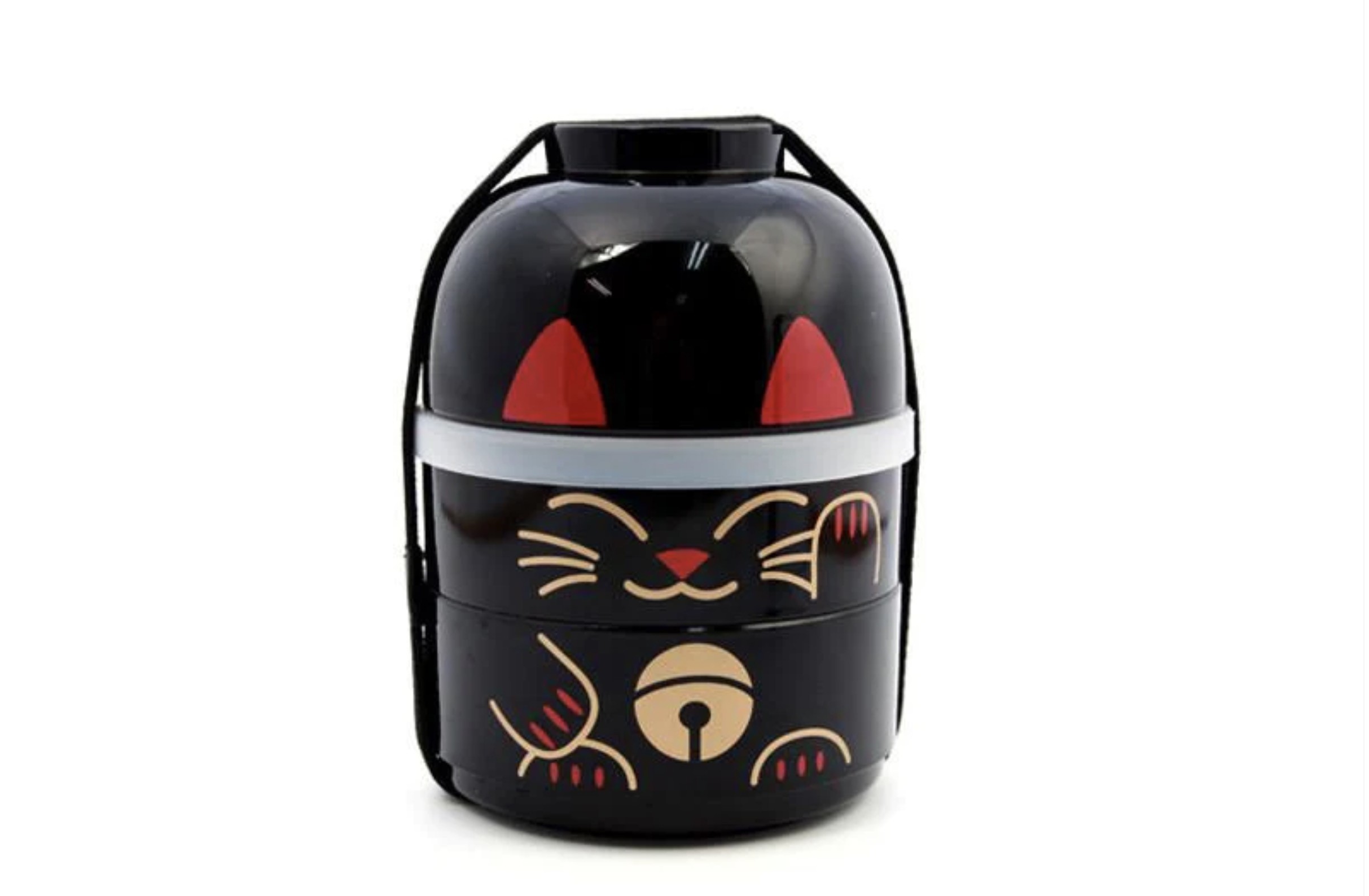 Hakoya Kokeshi Bento Maneki-Neko | Black