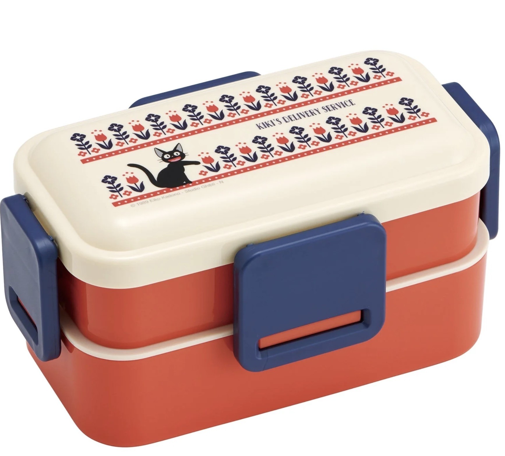 Skater Jiji Tulip Garden Two Tier Bento Box 600ml
