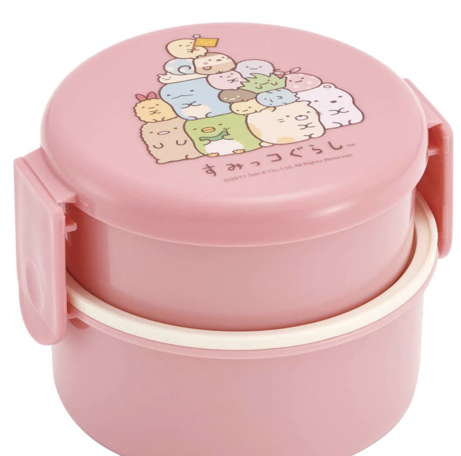 Skater Sumikko Gurashi Round Two Tier Bento | Pink