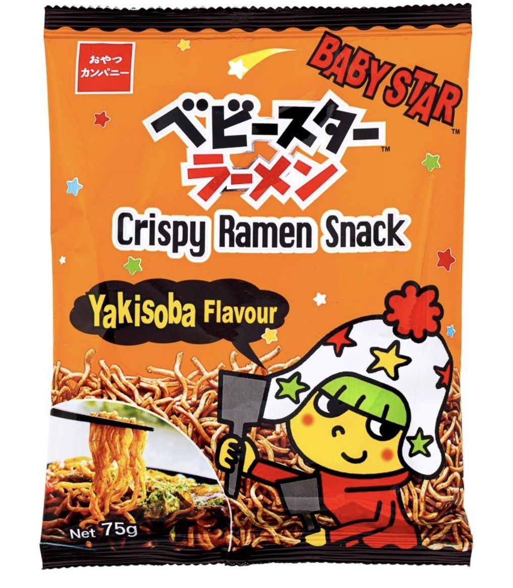 Baby Star Crispy Ramen Snack Yakisoba Flavour 75g