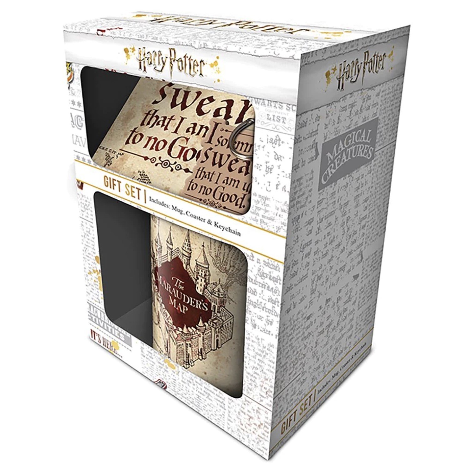 Harry Potter - Gift Set (Mug + Coaster + Keychain) - Marauders Map