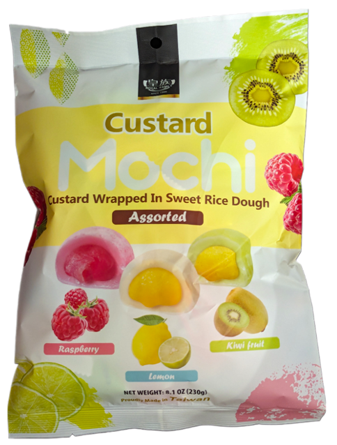 Royal Family Custard Mochi - Raspberry, Lemon, Banana 230g