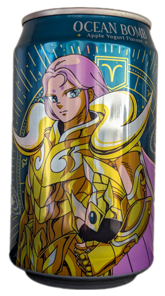 Saint Seiya YHB Ocean Bomb Aries Mu Sparkling Water Apple Yogurt Flavour 330ml