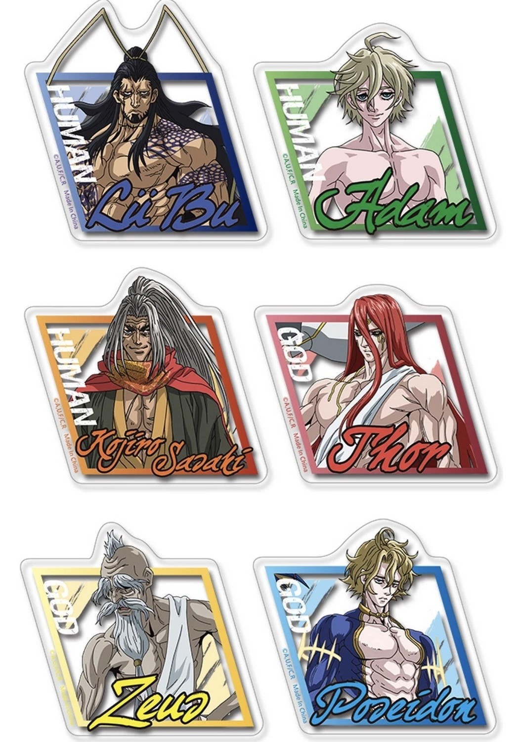 Record Of Ragnarok - Group Parallelogram Transparent Die-Cut - Sticker Set