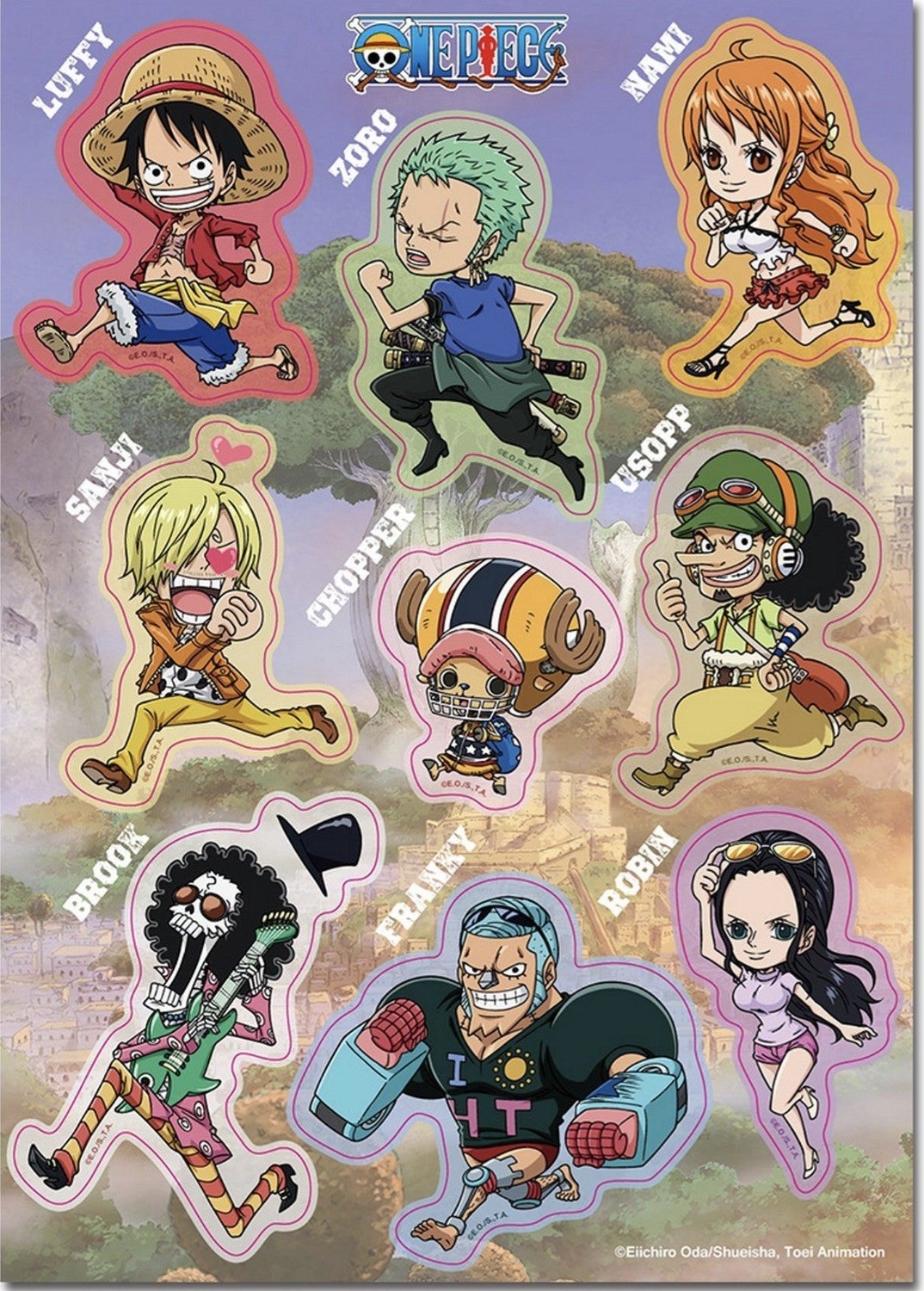 One Piece - Zou Running Sd Group - Sticker Set