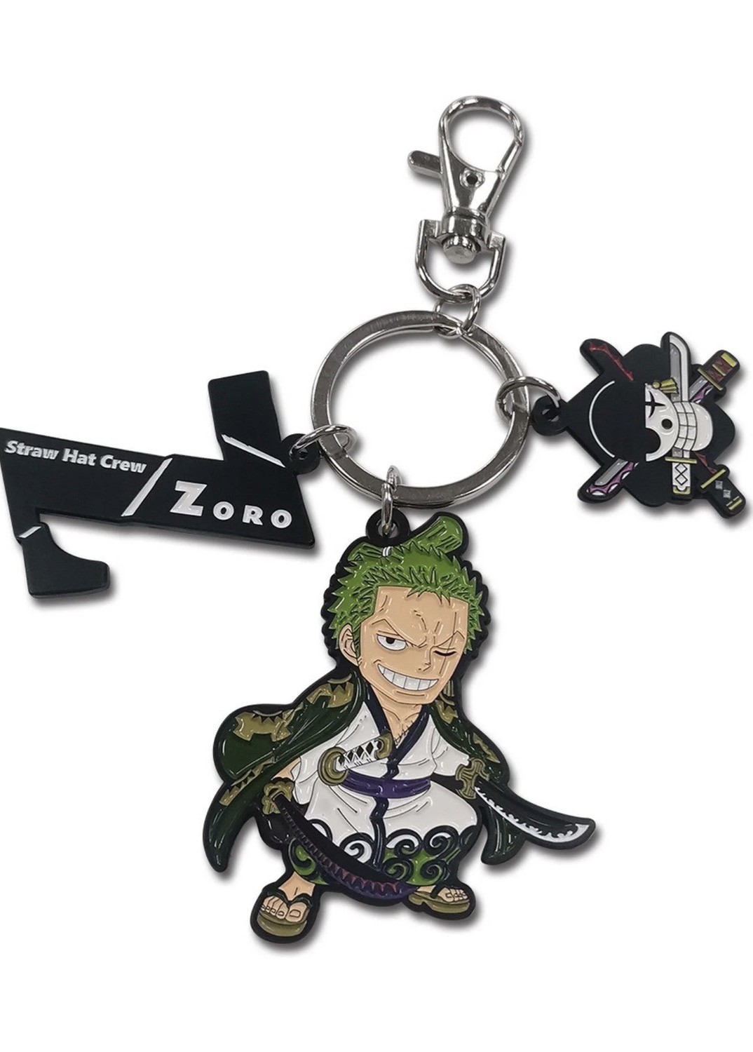 One Piece - Zoro Wano Version Sd With Icon Three Charms - Keychain