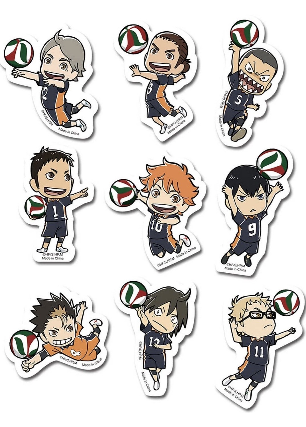 Haikyu!! - Karasuno Sd Die-Cut - Sticker Set
