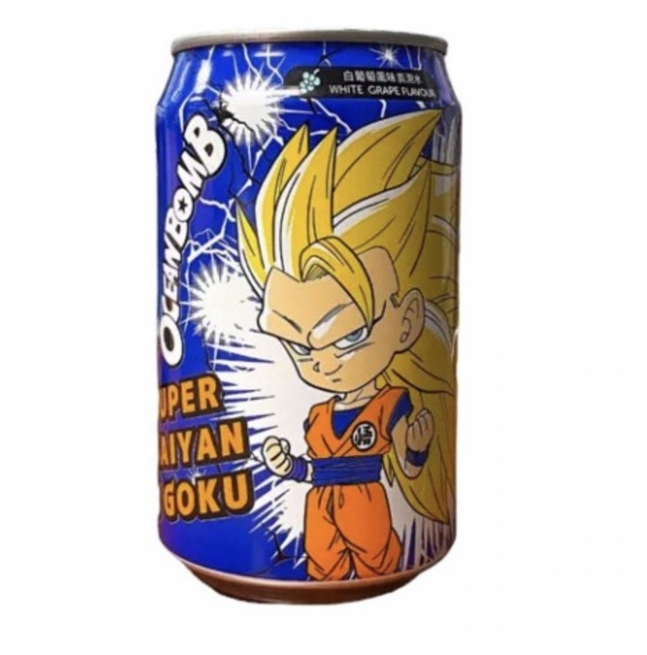 Dragon Ball Super YHB Ocean Bomb Super Saiyan 3 Goku White Grape Flavour Soda
