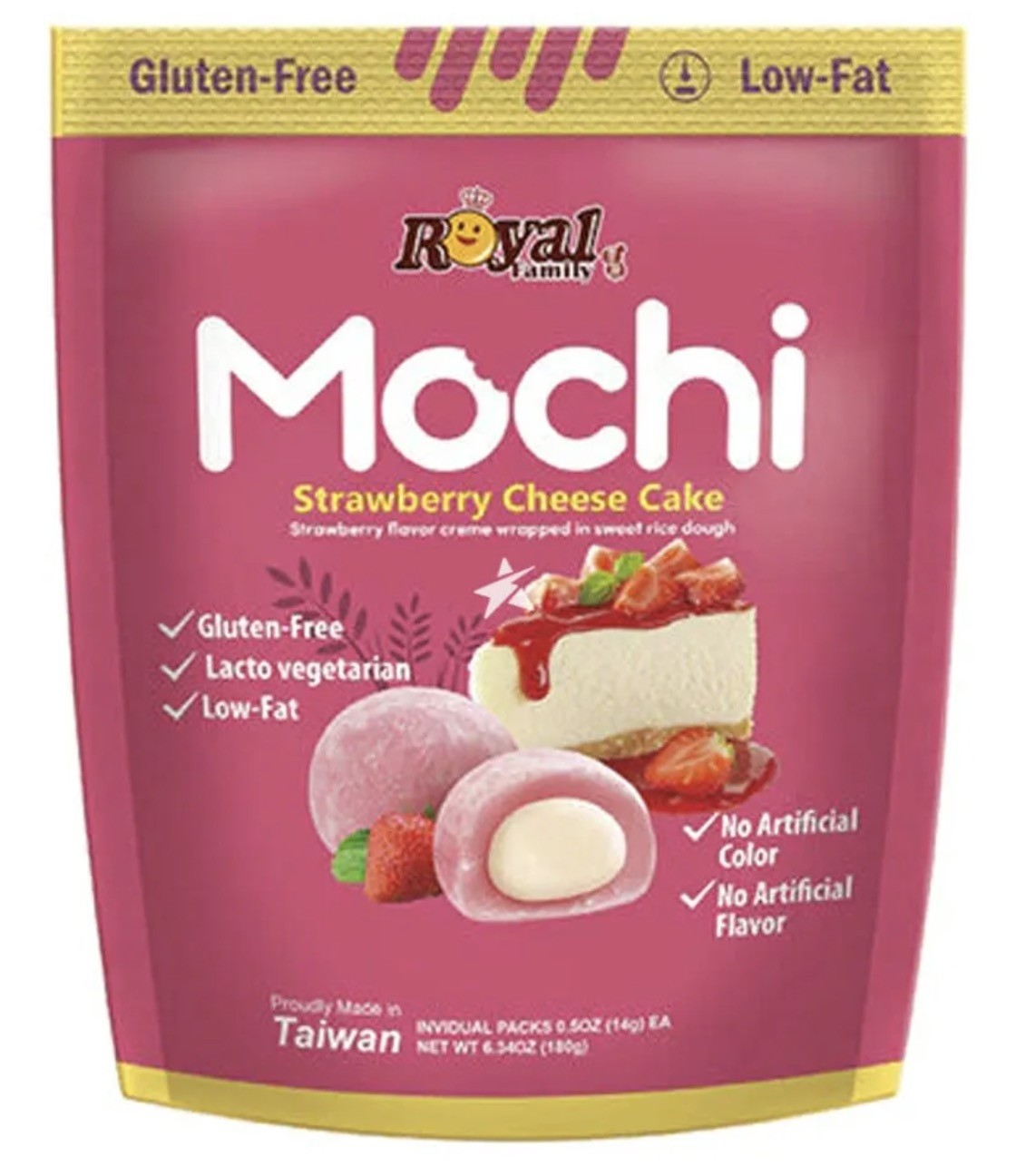 Royal Family Fruity Mochi - Strawberry Cheese Cake 180g