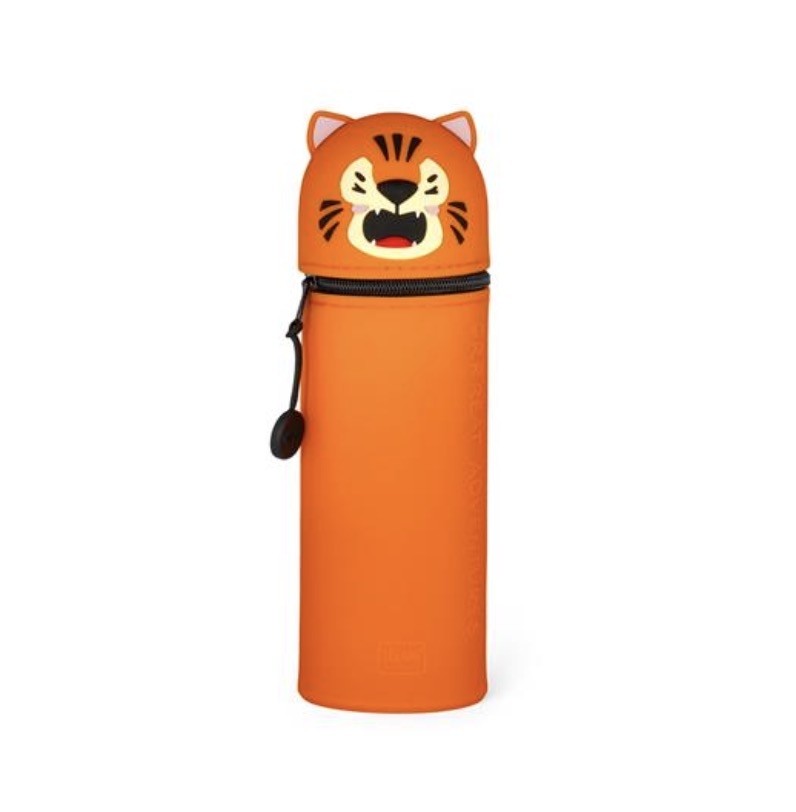 Legami Kawaii 2-In-1 Soft Silicone Pencil Case - Tiger