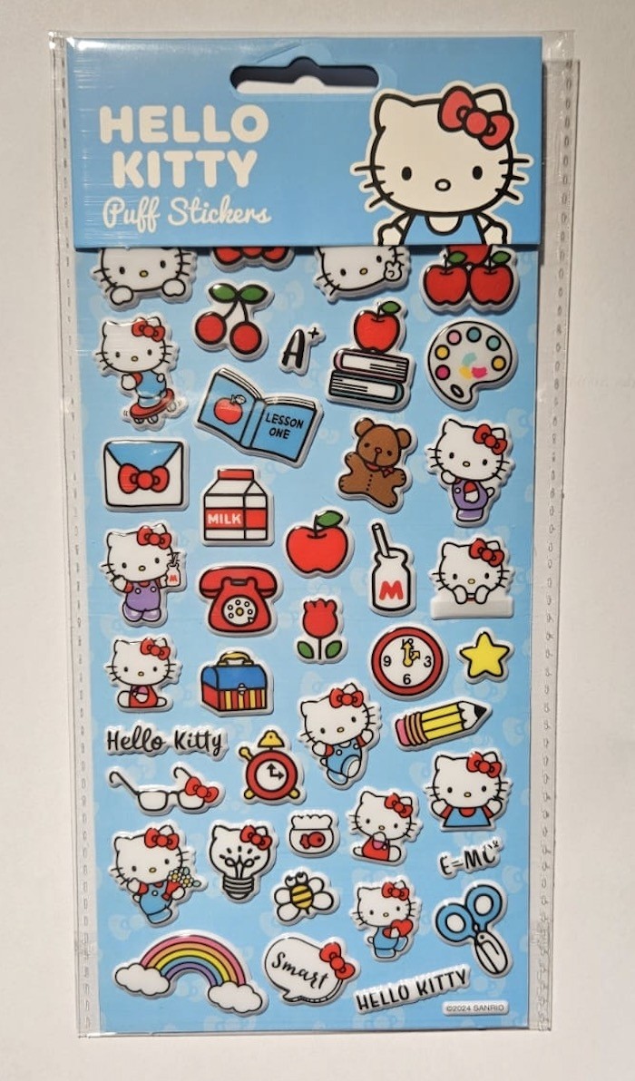 Sanrio Hello Kitty Puff Sticker Set - Rainbow