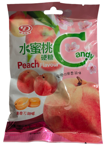 GC Peach Flavour Candy 100g