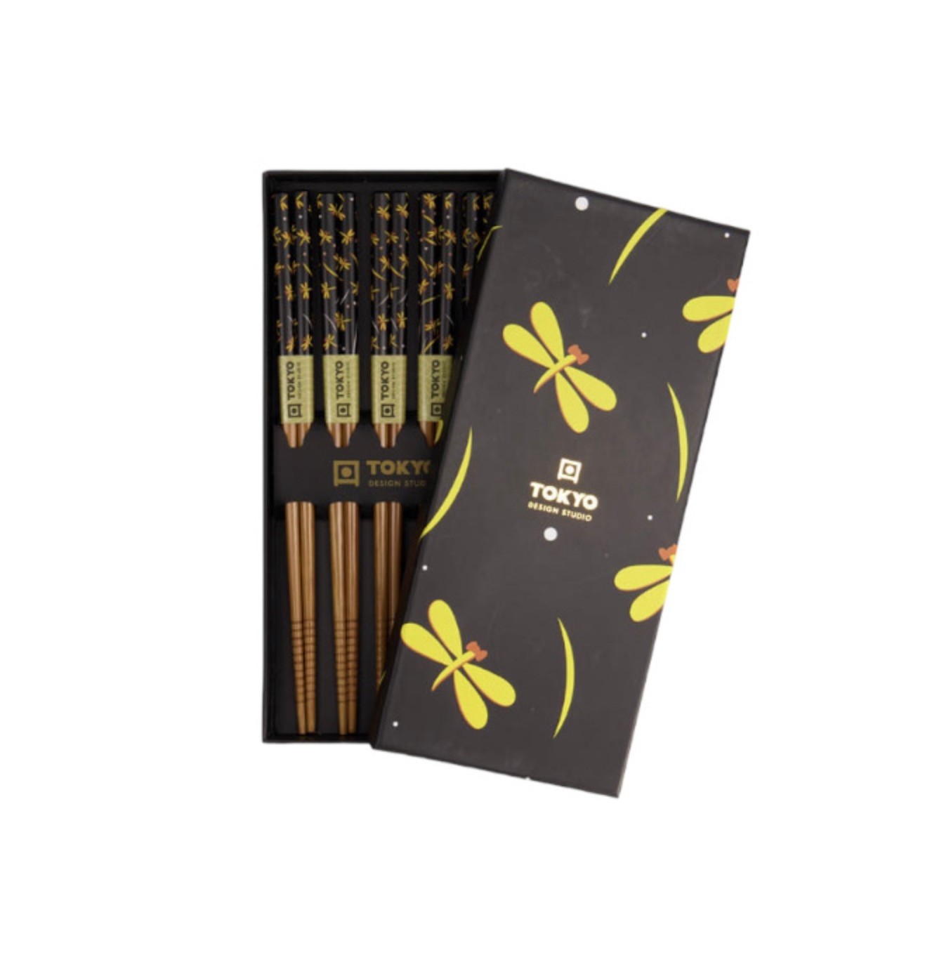 Chopstick Gift Set Yellow Dragonfly