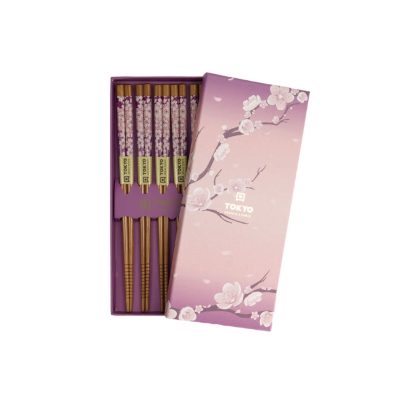 Chopstick Gift Set Purple Sakura