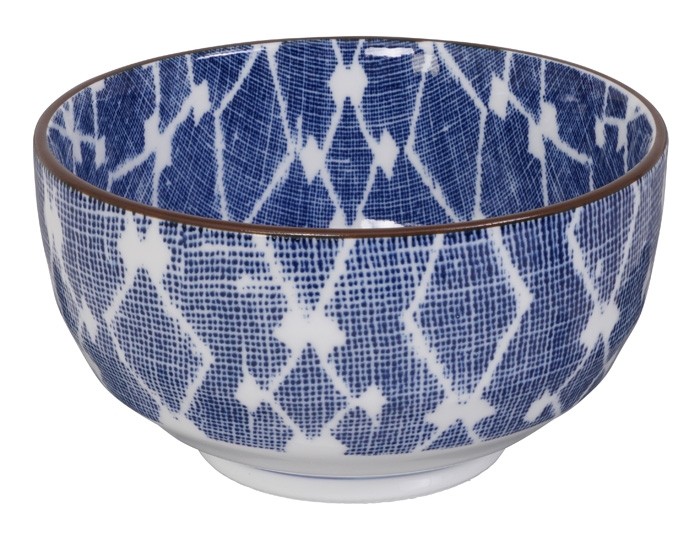 Shibori Blue Bowl 12.8x6.8cm 475ml 