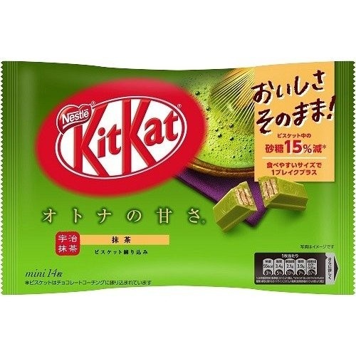 KitKat Mini 15% reduced sugar Matcha family pack (14 bars)