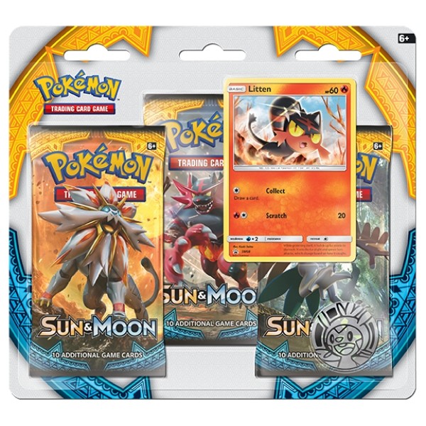 Pokemon TCG Sun & Moon Triple Pack Booster Litten