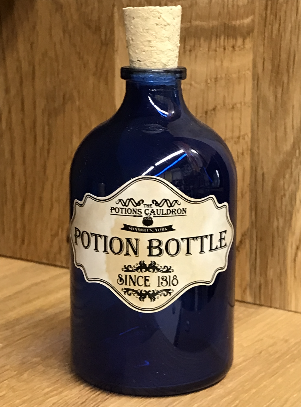 The Potions Cauldron - Blue Potion Bottle with Cork