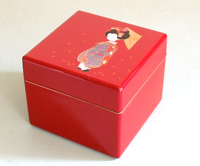 Lacquer Box - Red Maiko Accessory Case
