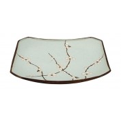 Green Soshun Square Plate 19.2x19.2x2.2cm