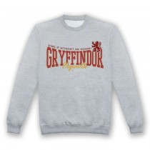 Harry Potter Gryffindor Collegiate Grey Marl Adults Crew Small
