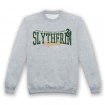 Harry Potter Slytherin Collegiate Grey Marl Adults Crew Small