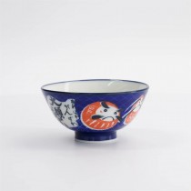 Kawaii Rice Bowl Daruma Blue 11.3x5.8cm 300ml