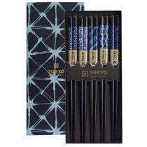 Chopstick Gift Set Blue Mixed Designs