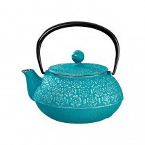 Sakura Silver Turquoise Cast Iron Teapot 0.55L