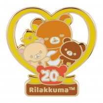 San-X Rilakkuma 20th Anniversary Pin 2.5 Inches