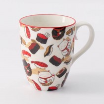 Kawaii Lucky Cat Mug W/Giftbox Cat/Sushi 8.5x10.2cm 340ml
