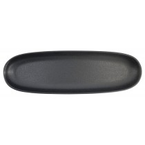Yuzu Black Oval Plate 40.5x12.7x3.5cm
