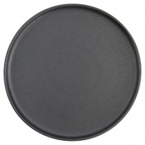 Yuzu Black Round Plate with Rim 23.9x2.2cm