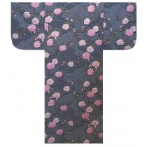 Ladies Yukata - “SAKURA” on Cloud Pattern - Black