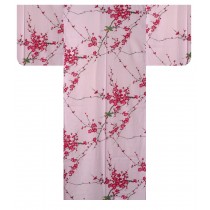 Ladies Kimono - Plum & Bush Warbler - Pink