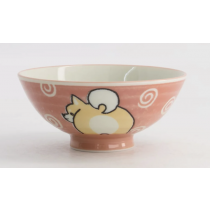 Kawaii Rice Bowl Shiba-Dog 14.5x6.5cm 500ml Pink