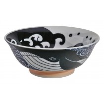 Kawaii Ohira Noodle Bowl Whale 20.3x8cm