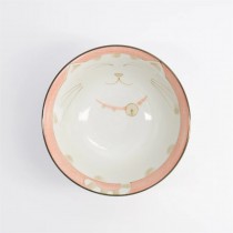 Kawaii Cat Neko Tayo Bowl Pink 13x6.6cm 300ml