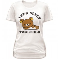San-X Rilakkuma T-shirt Let's Sleep Together Small
