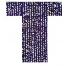 Mens Yukata - HANNYA" Sutra - Navy