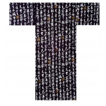 Mens Yukata - HANNYA" Sutra - Black