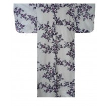 Ladies Yukata - Cherry Blossoms - White