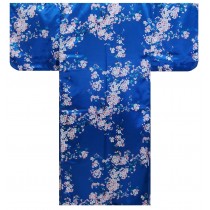 Ladies Polyester Kimono - Cherry Blossom - Blue